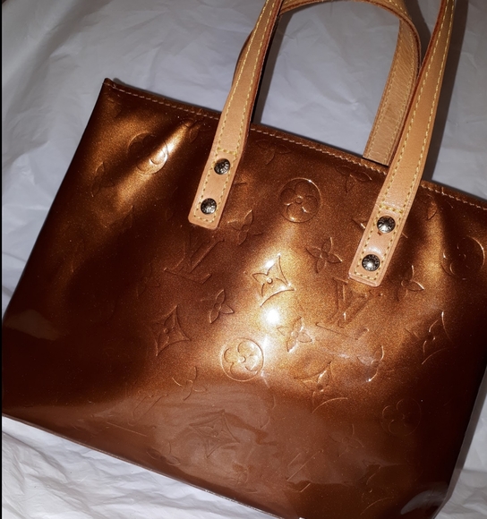 **SOLD**Louis Vuitton Bronze Monogram Vernis Reade - Picture 1 of 6